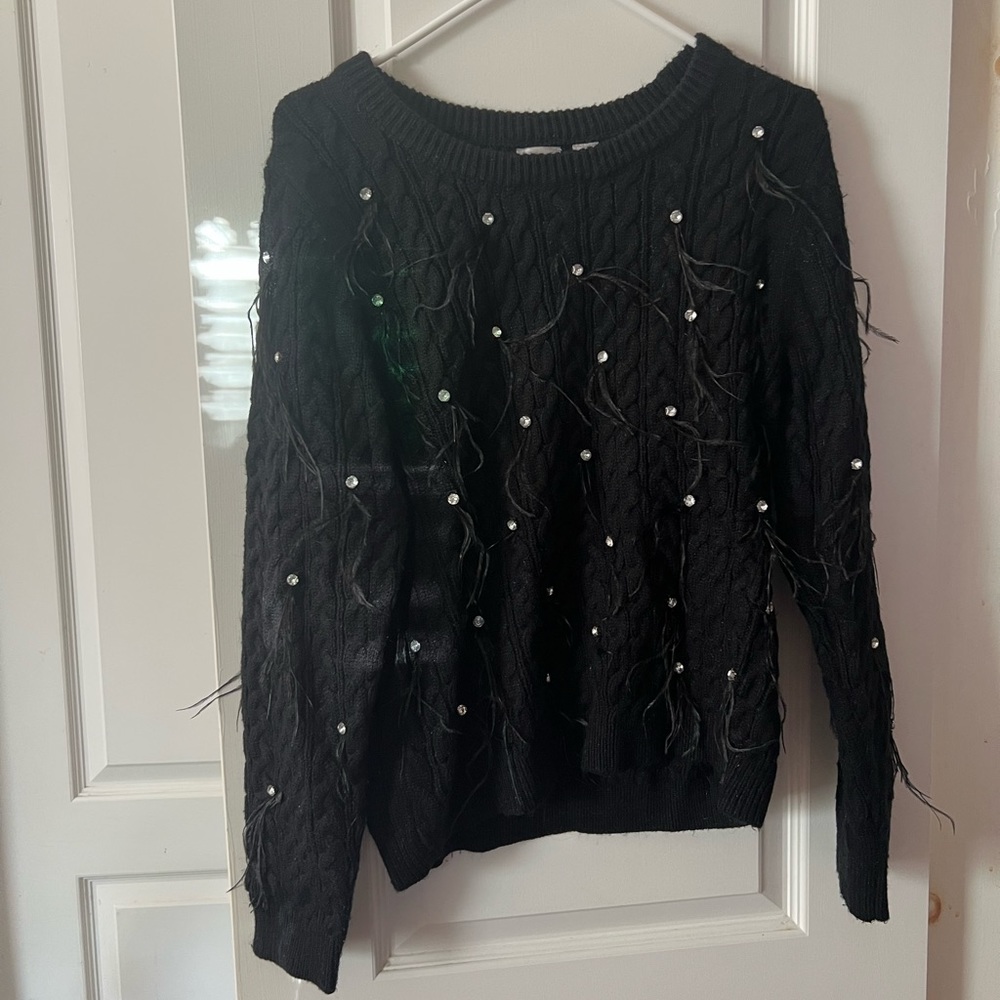 OC Style Sweater with feathers and gems